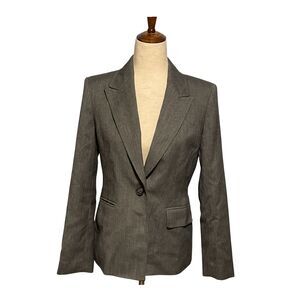 Anne Klein Women's Charcoal Gray 1-Button Blazer Size 6
